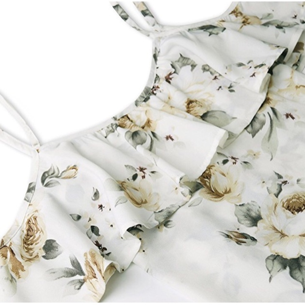 Summer Chic Off Shoulder Ruffles Floral Dress - Picture 2 of 6